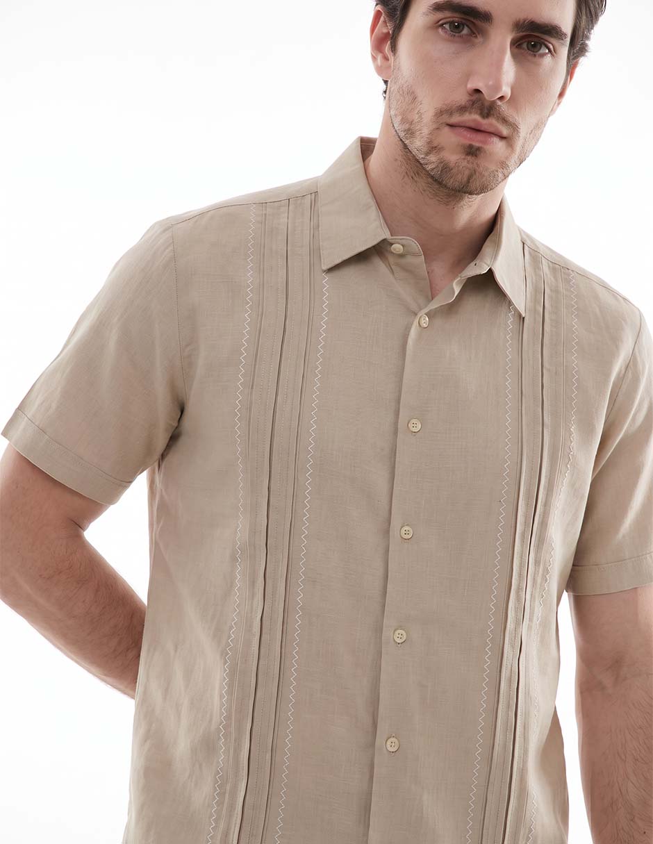 Guayabera manga corta para hombre 4