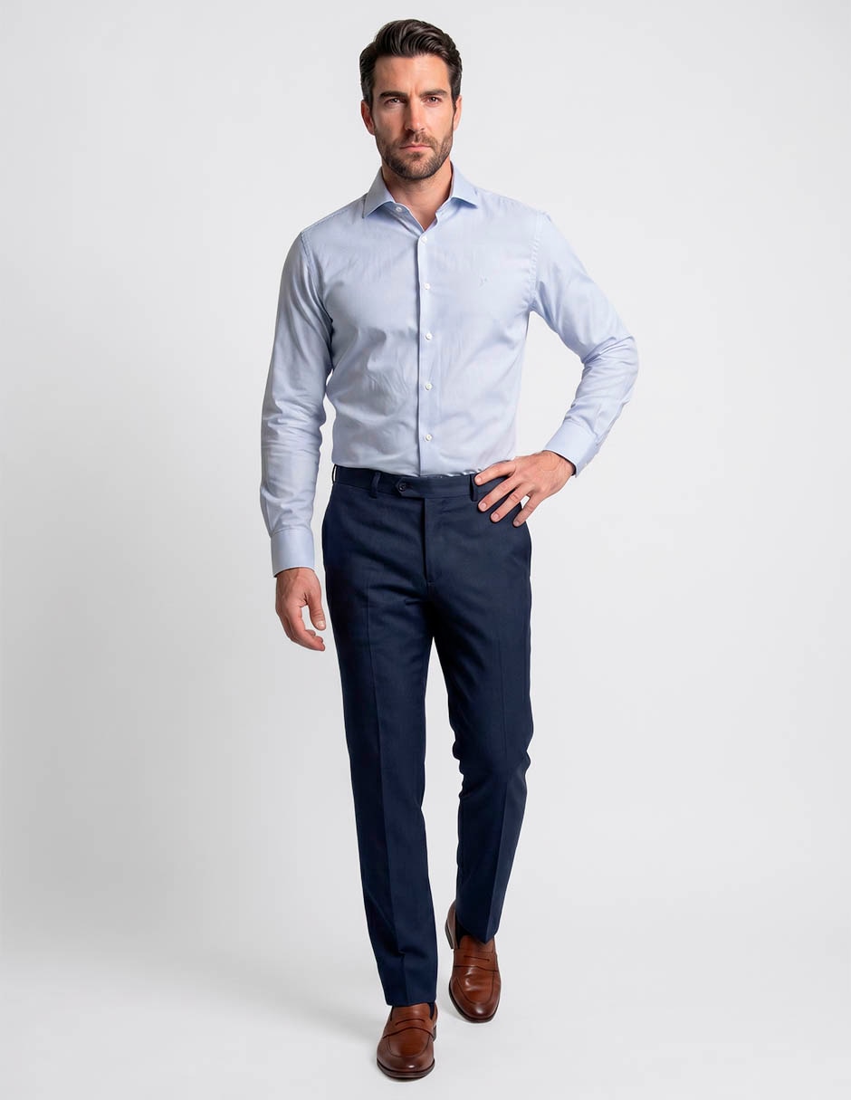 Camisa casual pierre cardin de algodón manga larga para hombre