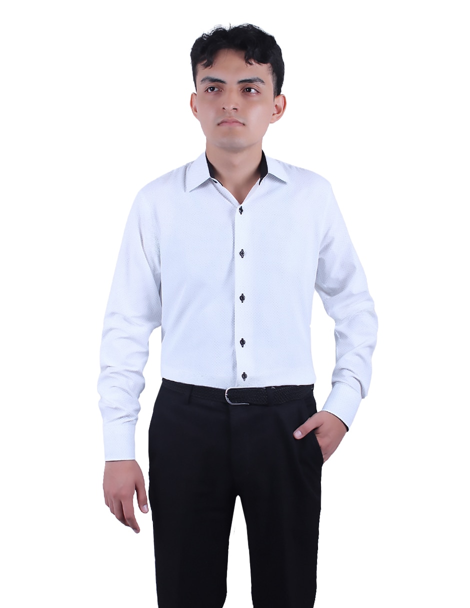 Camisa de vestir Parllieni manga larga para hombre