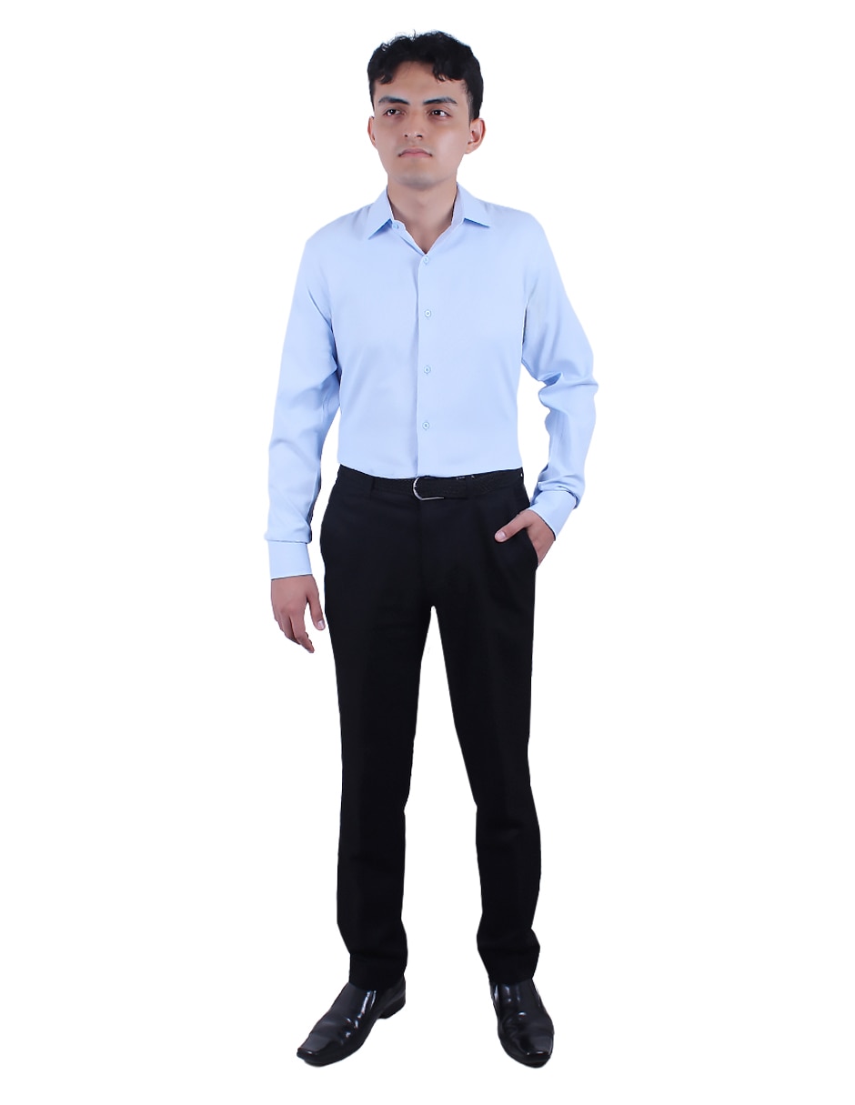 Camisa de vestir Parllieni manga larga para hombre