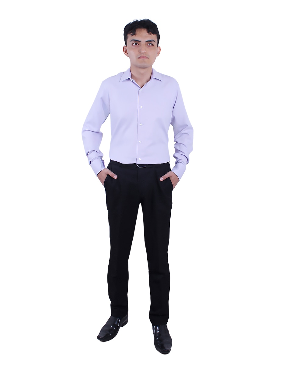 Camisa de vestir Parllieni manga larga para hombre