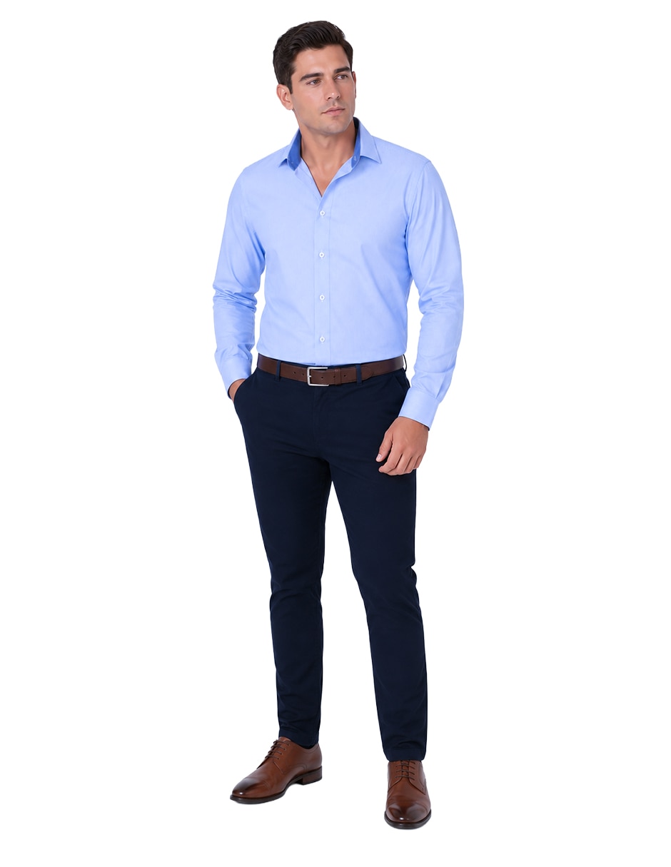 Camisa de vestir Parllieni manga larga para hombre
