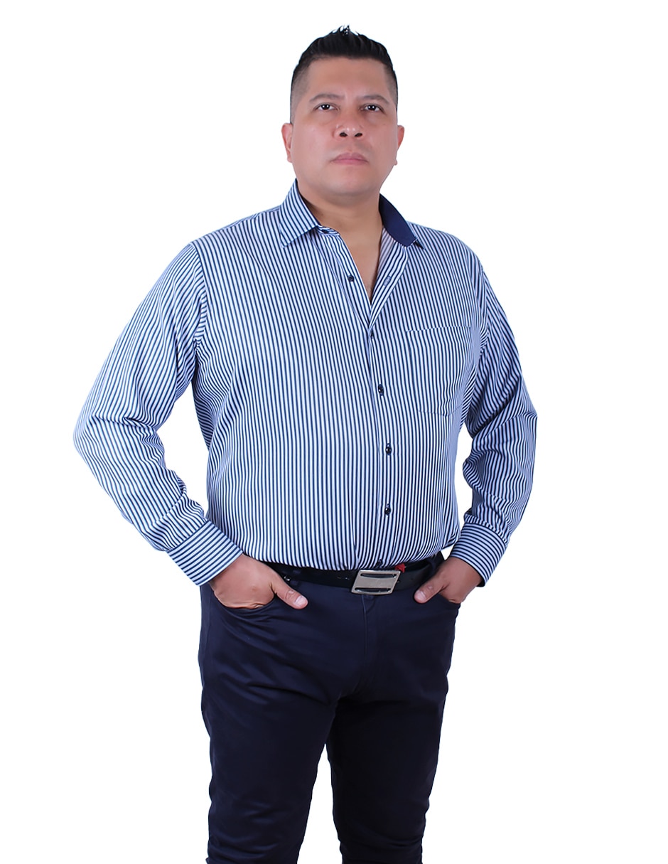 Camisa de vestir manga larga para hombre