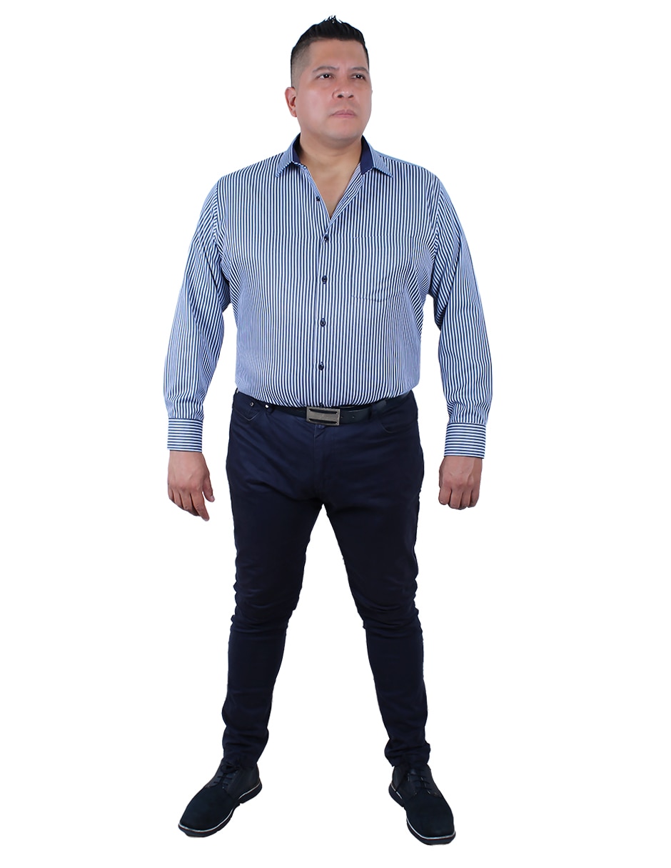 Camisa formal manga larga para hombre 3