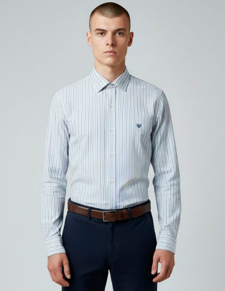 Camisa business casual Chaps manga larga para hombre