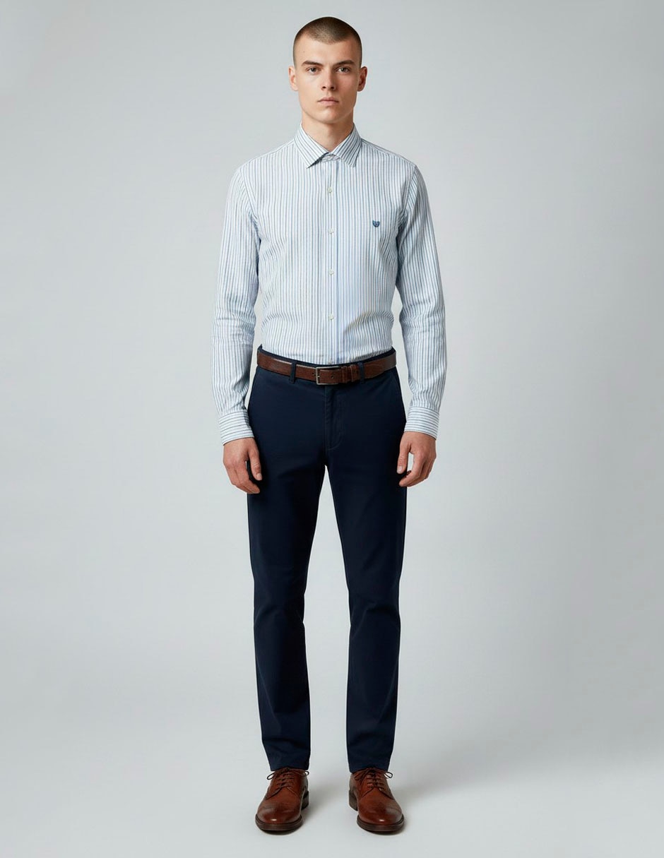 Camisa business casual Chaps manga larga para hombre