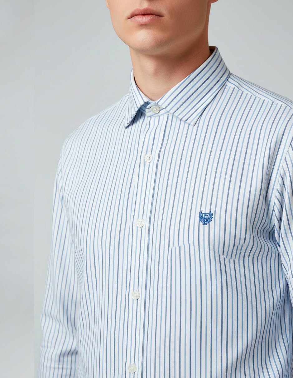 Camisa business casual Chaps manga larga para hombre