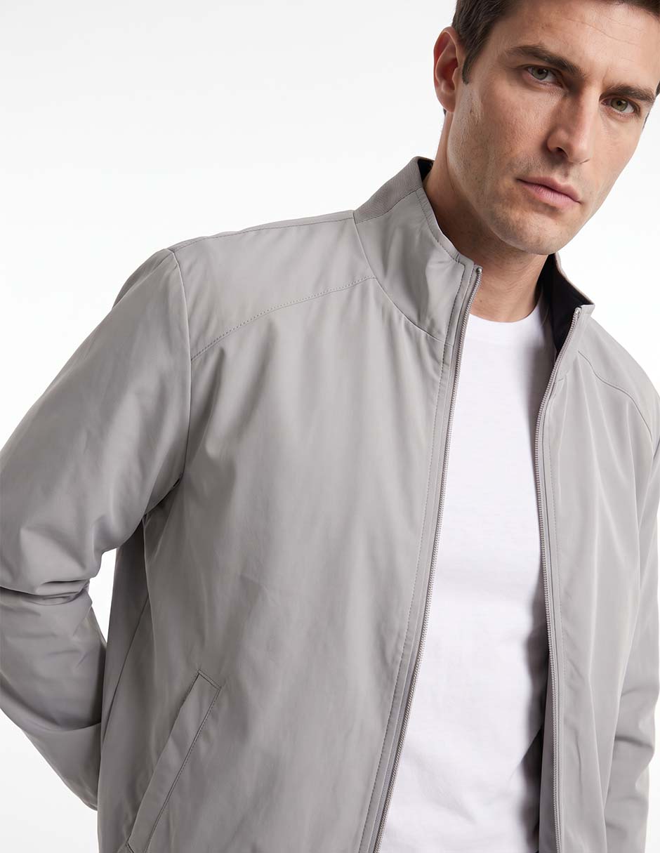 Chamarra harrington con bolsillos para hombre 4