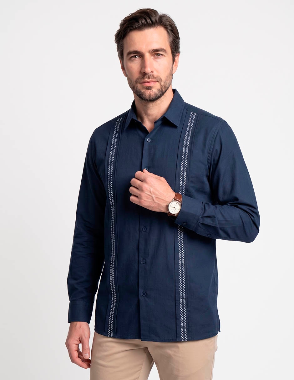 Guayabera manga larga para hombre Guayabera manga larga para hombre