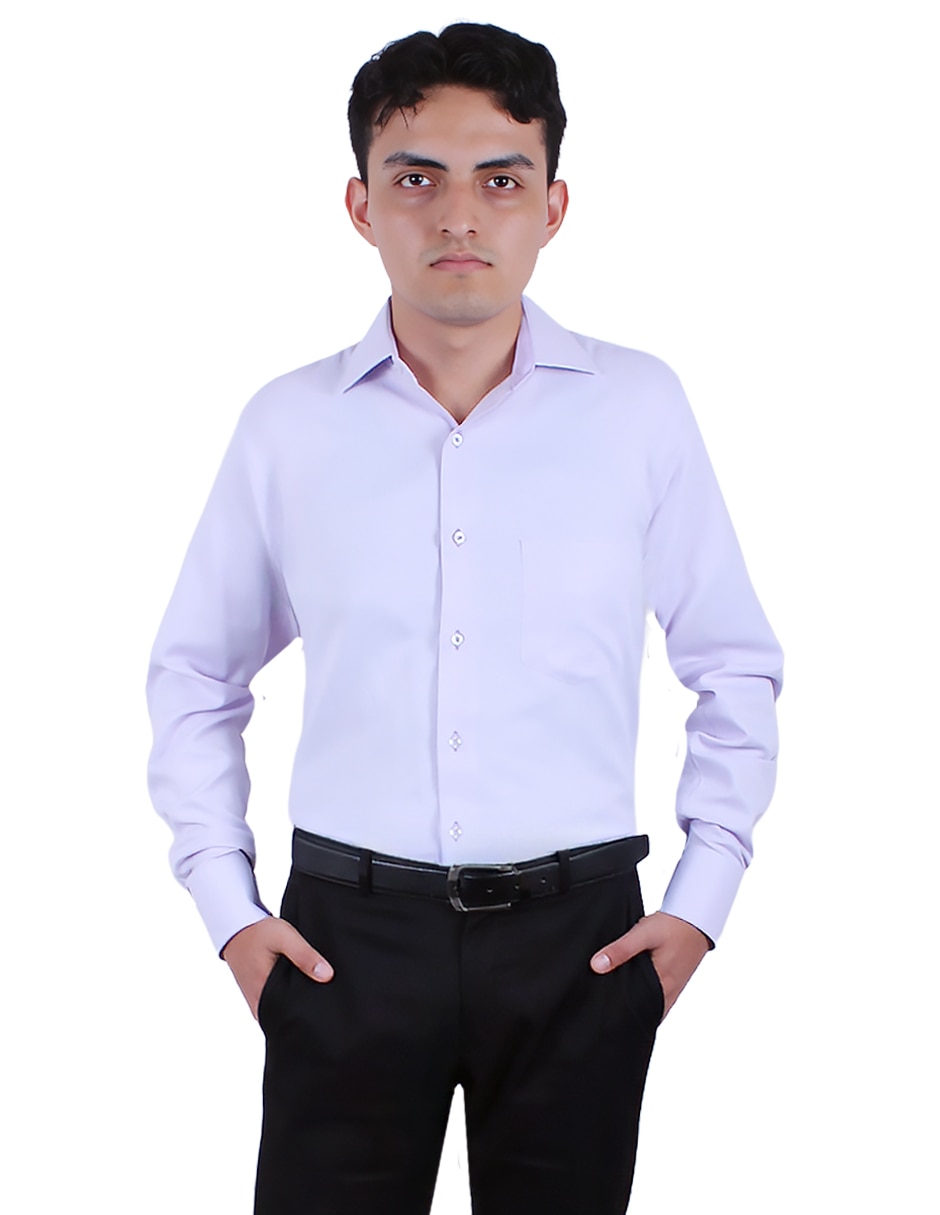 Camisa formal manga larga para hombre