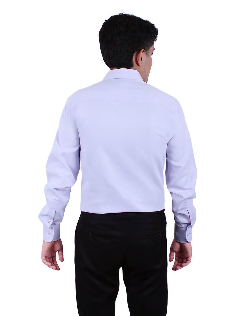 Camisa formal manga larga para hombre 4