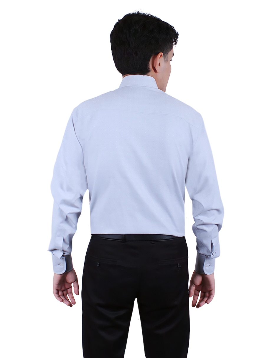 Camisa formal manga larga para hombre 4