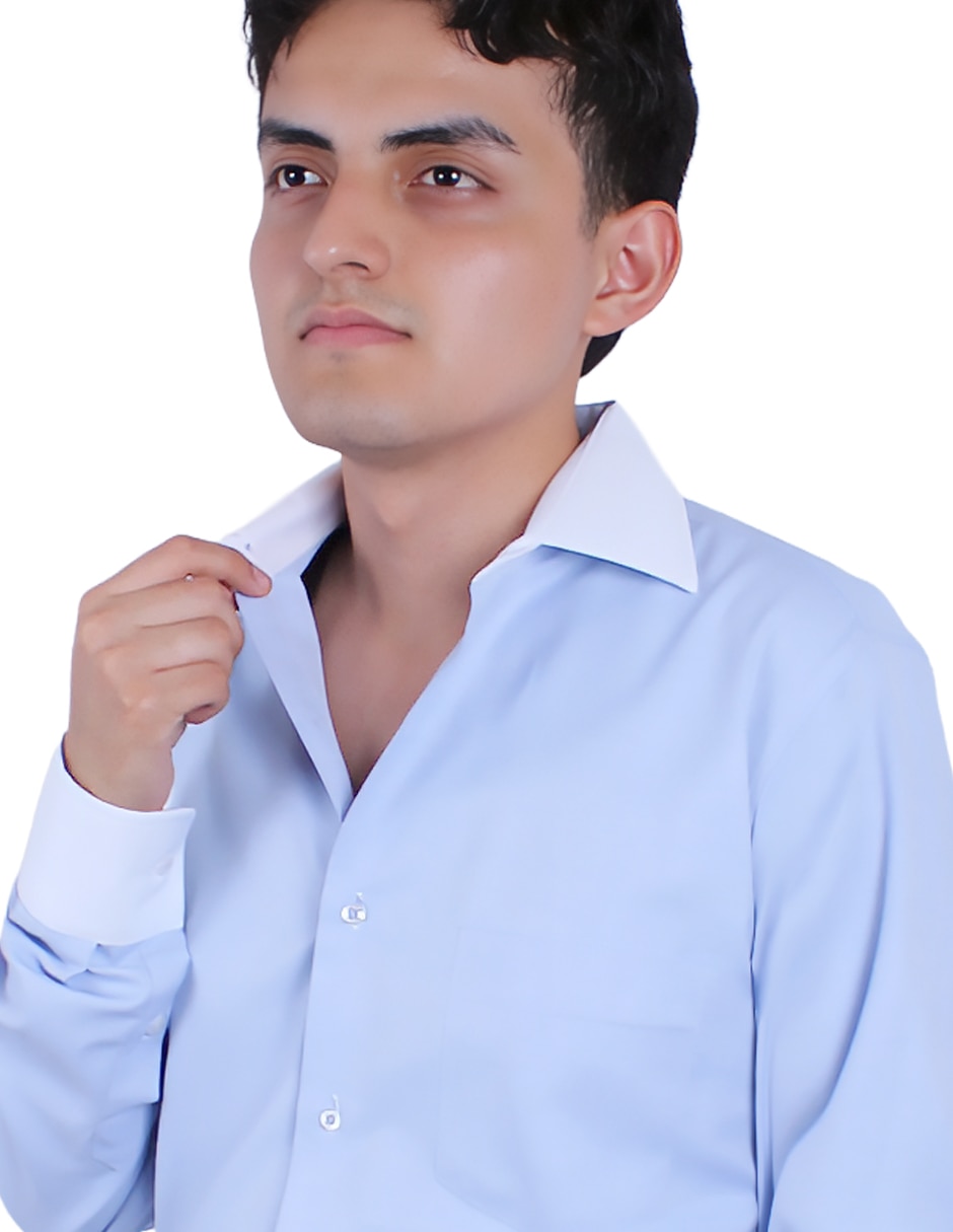 Camisa formal manga larga para hombre 3