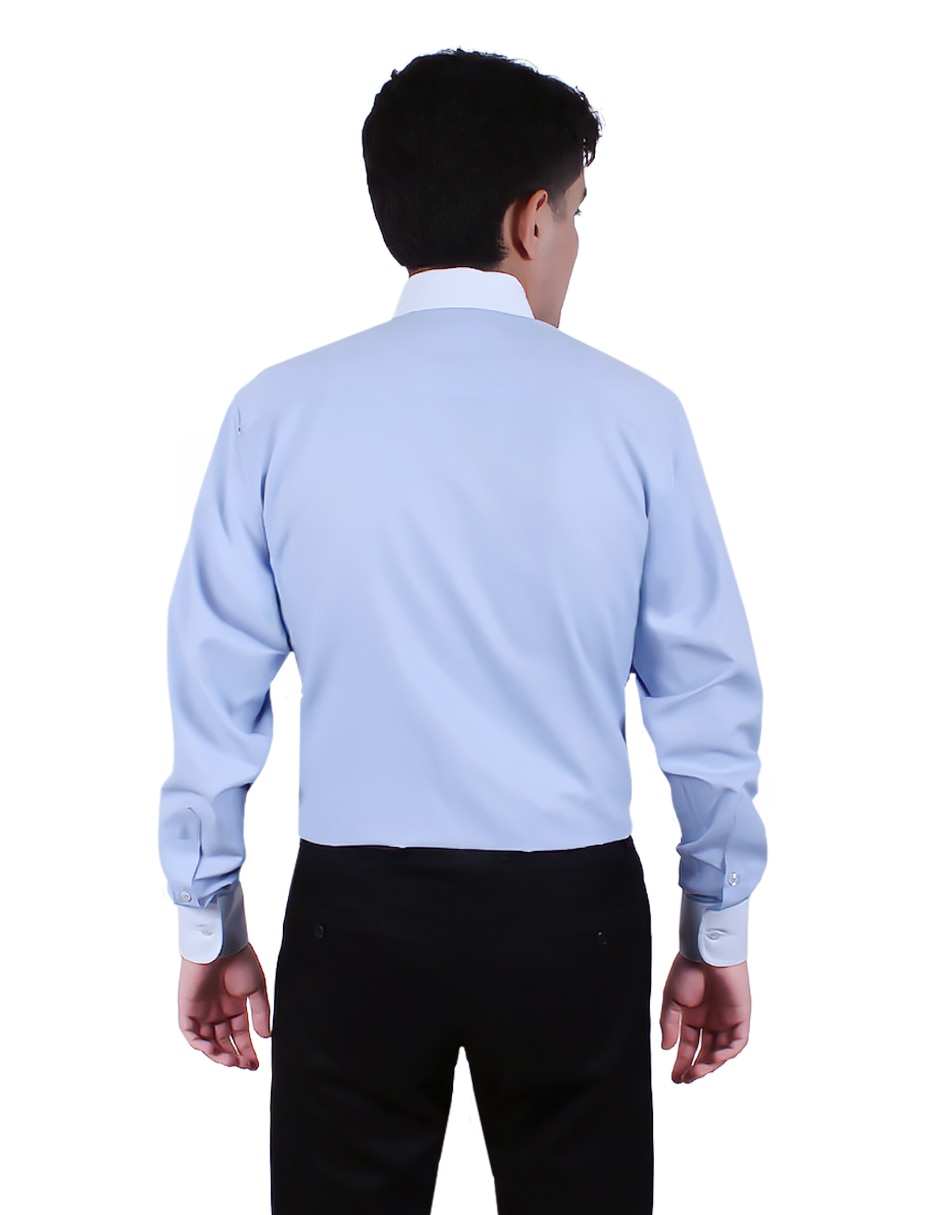 Camisa formal manga larga para hombre 4