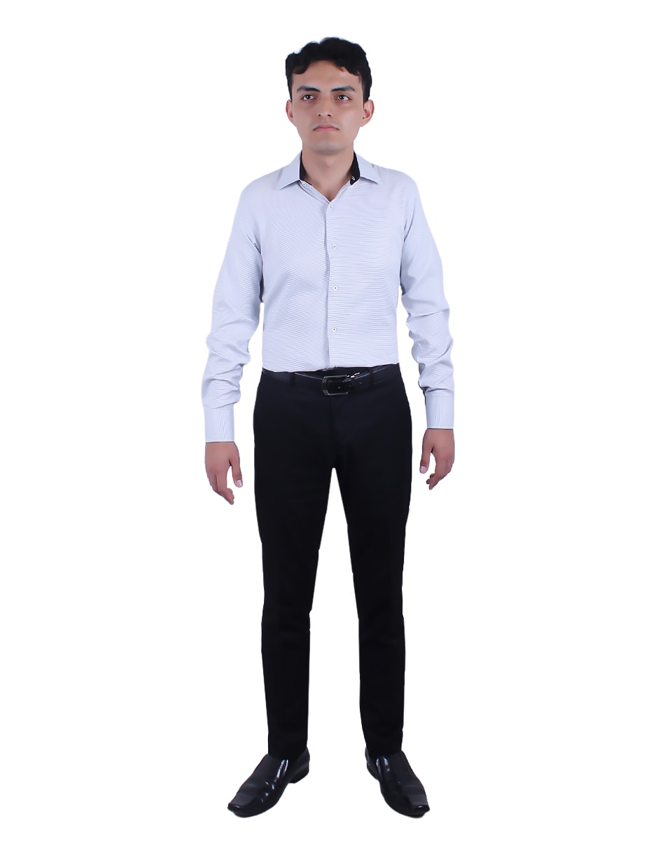 Camisa formal manga larga para hombre