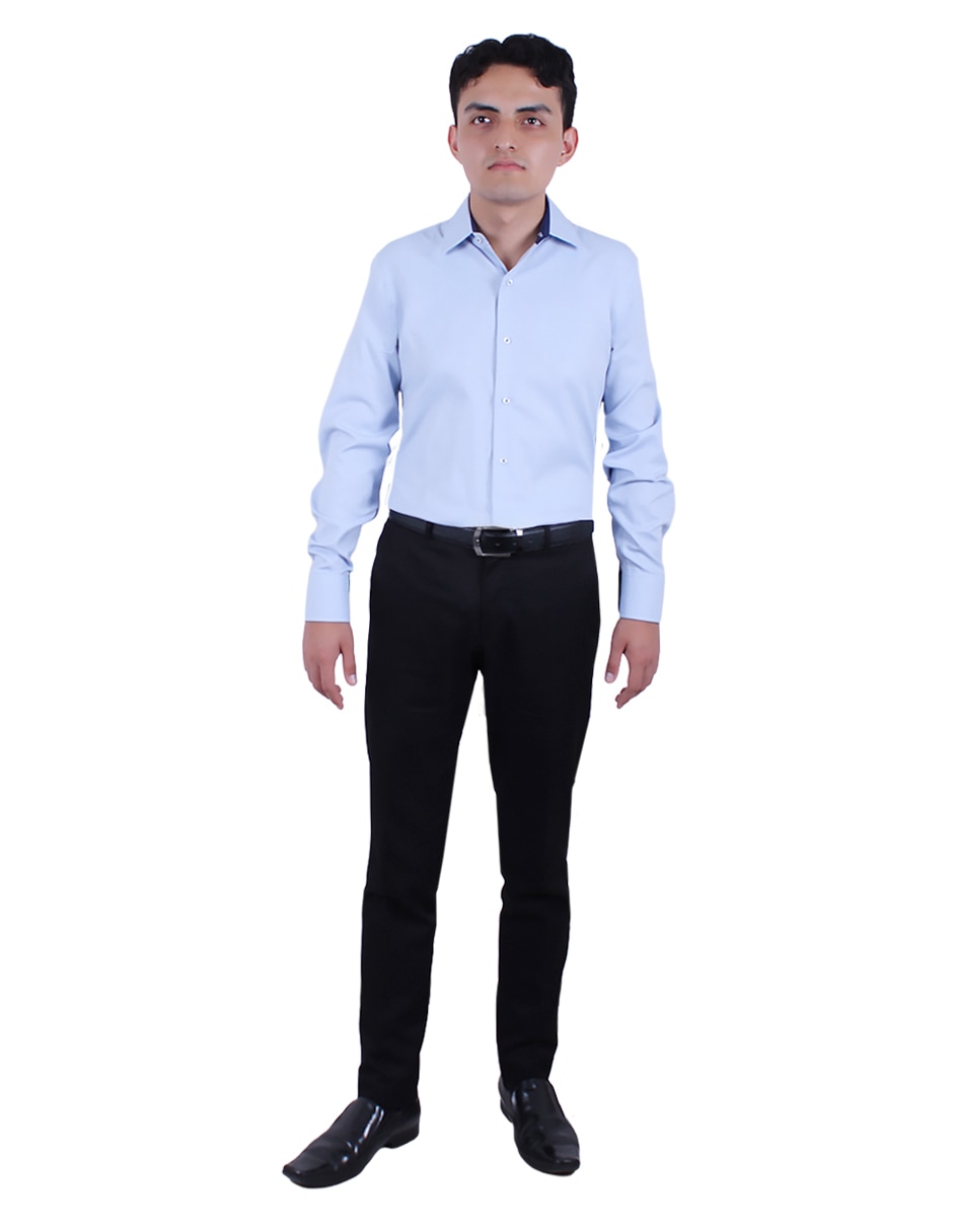 Camisa formal de manga larga para hombre 2