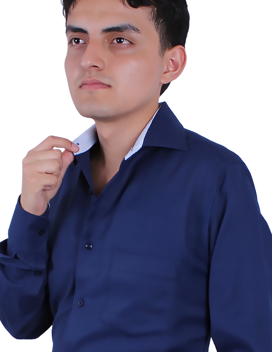 Camisa formal manga larga para hombre 3
