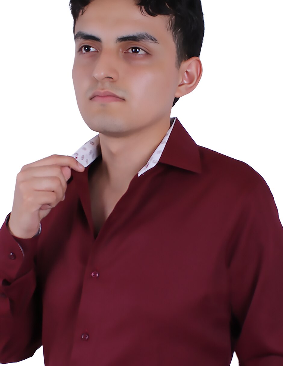 Camisa formal manga larga para hombre 4