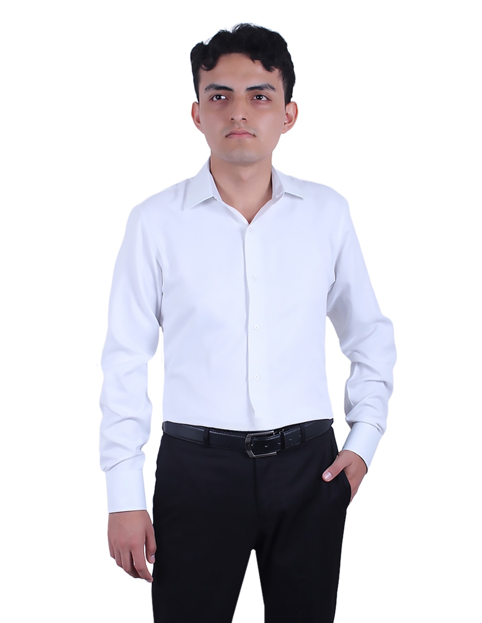 Camisa formal manga larga para hombre