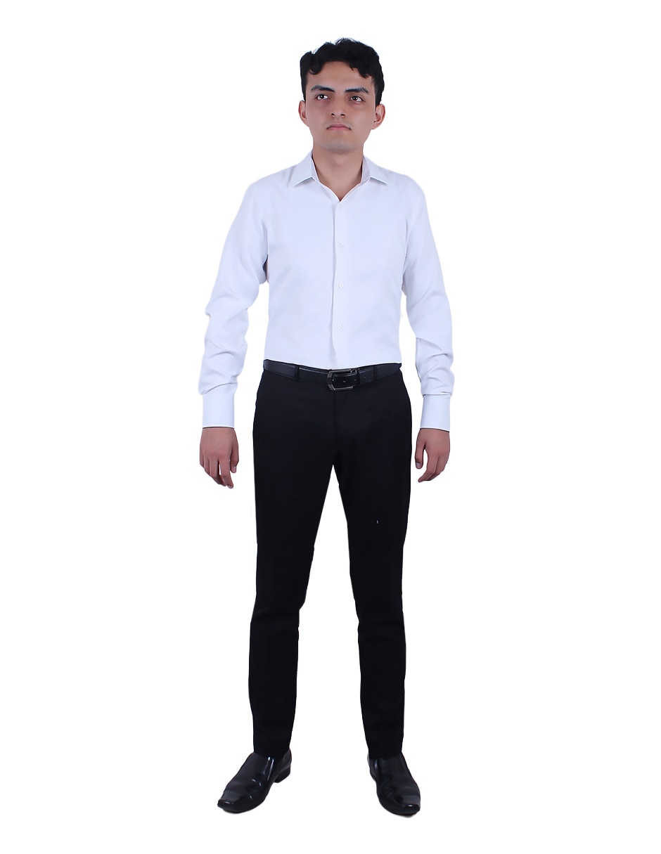 Camisa formal manga larga para hombre 2