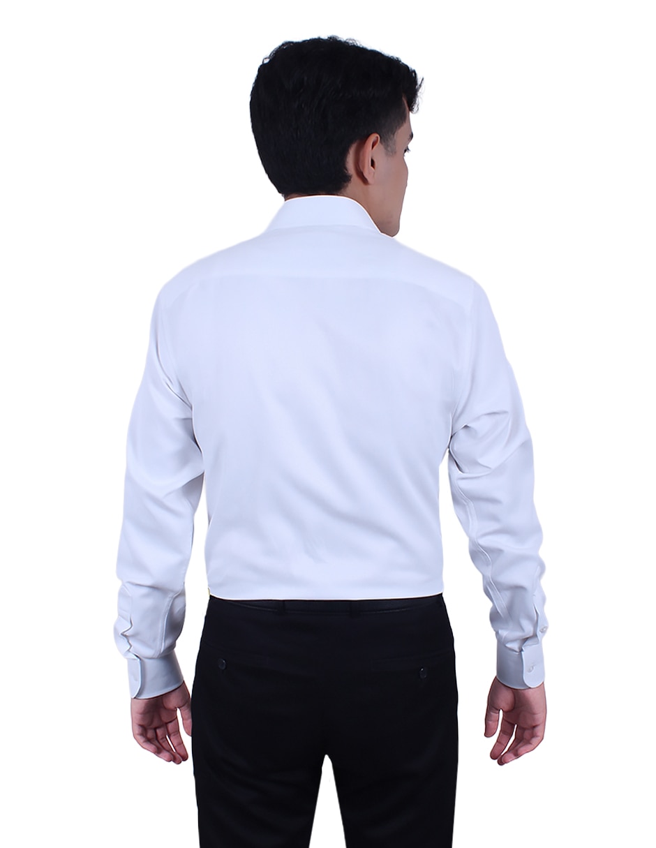 Camisa formal manga larga para hombre 4