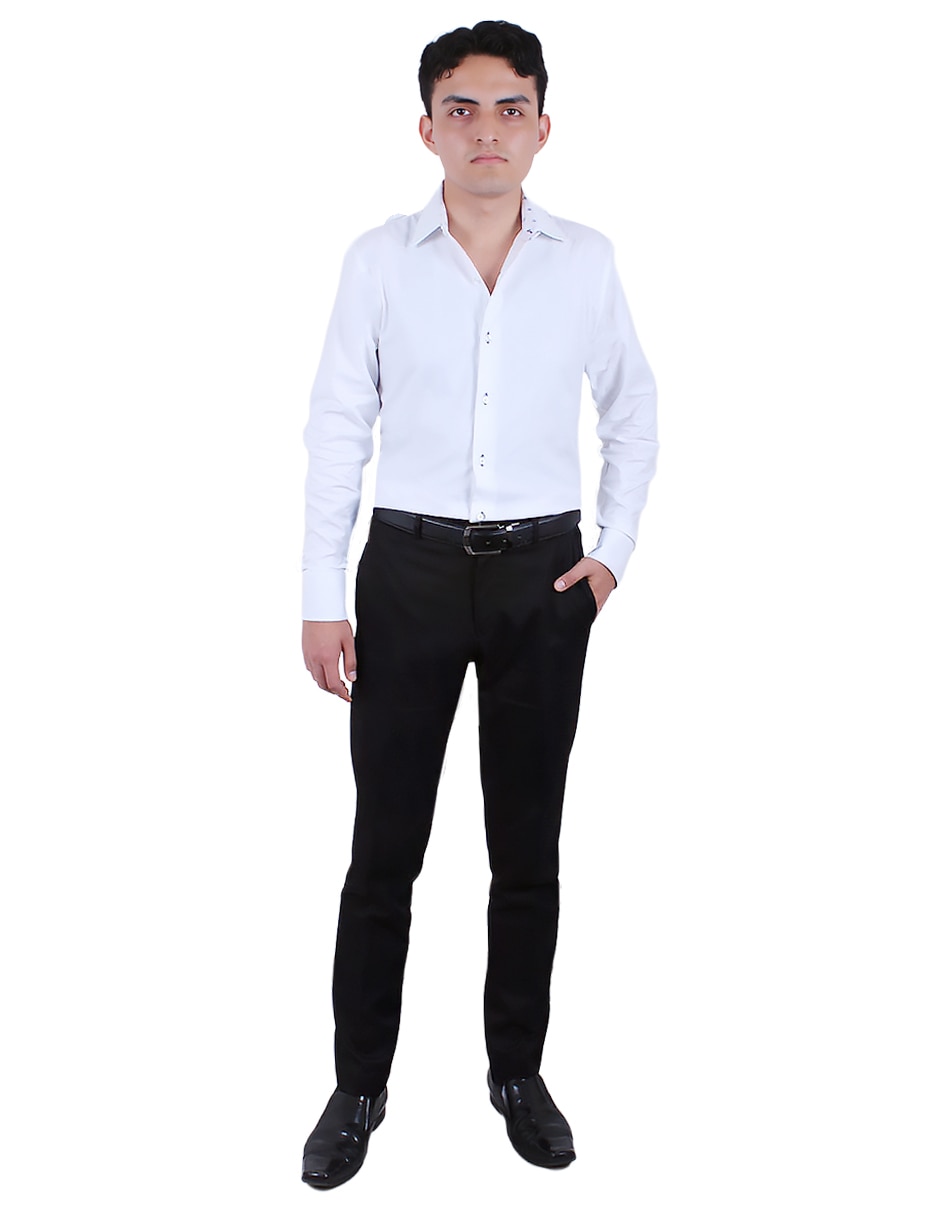 Camisa formal manga larga para hombre 2