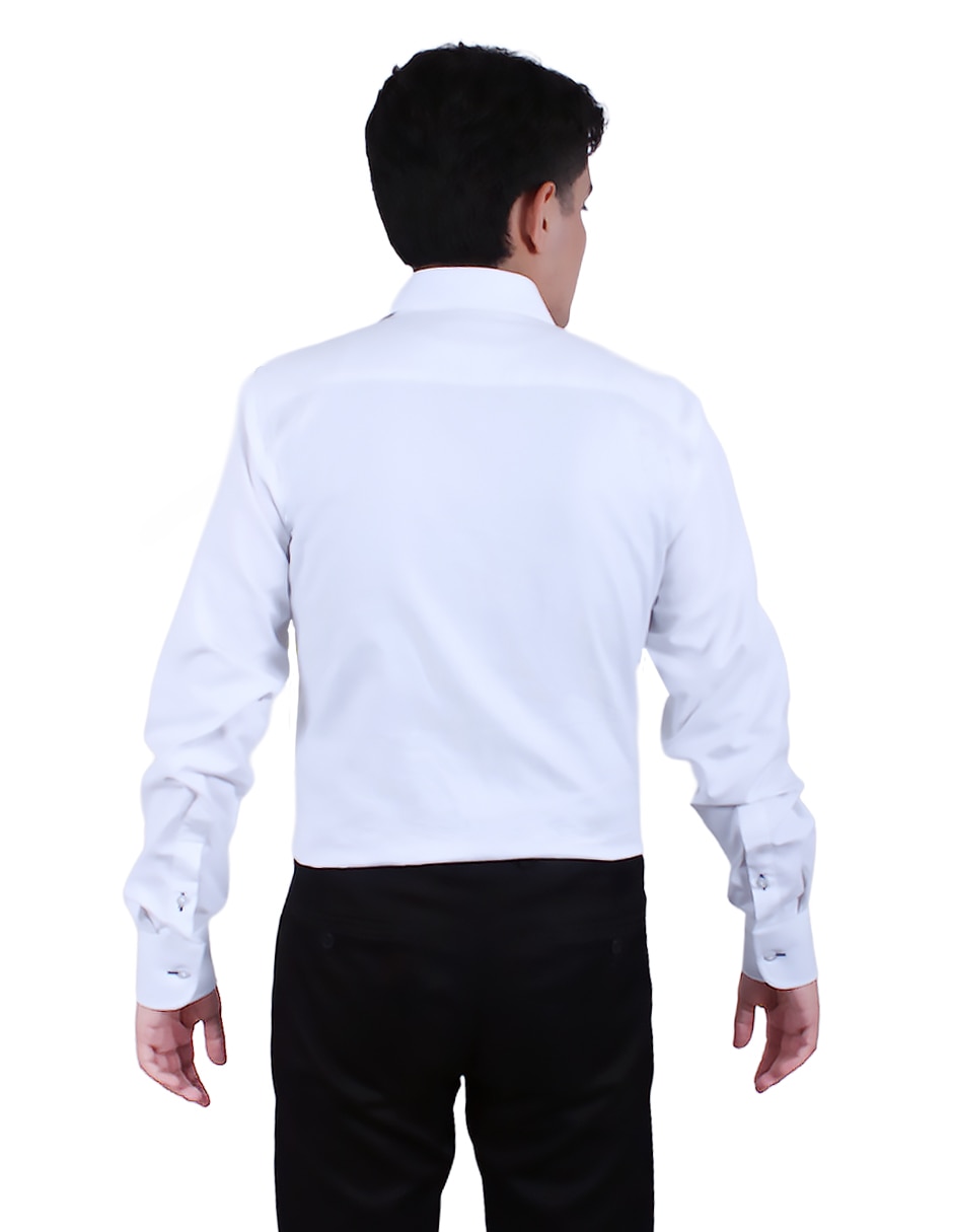 Camisa formal manga larga para hombre 4