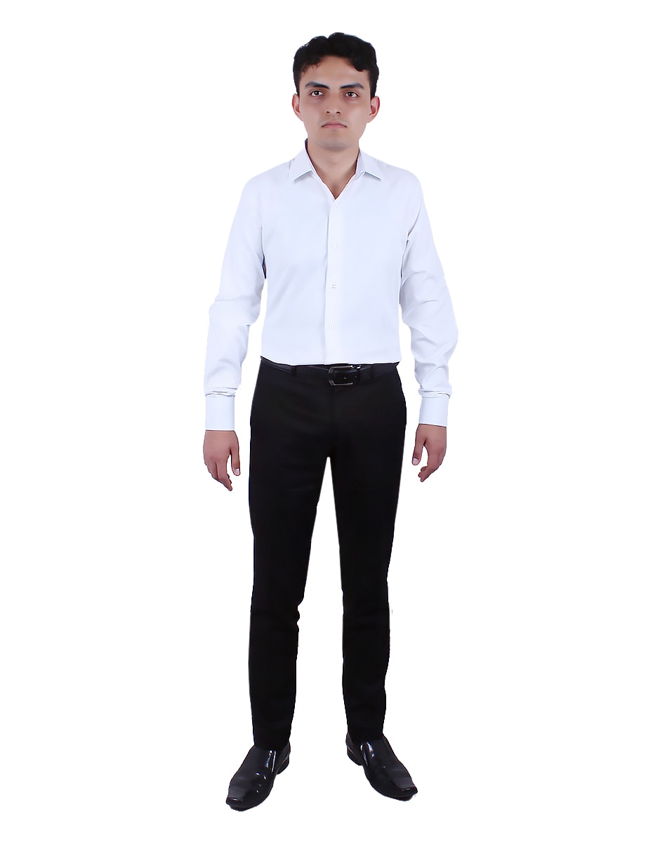Camisa formal manga larga para hombre 2