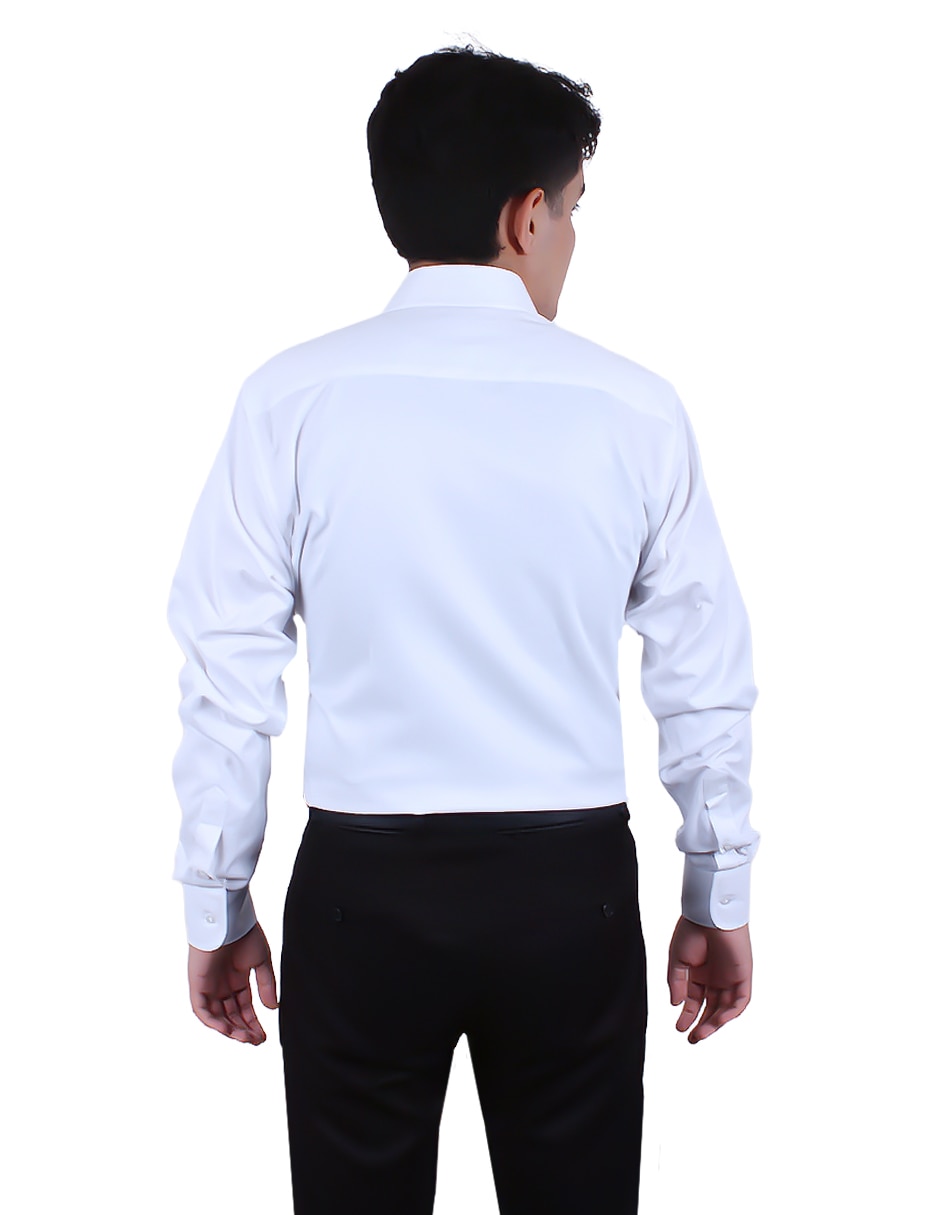 Camisa formal manga larga para hombre 4