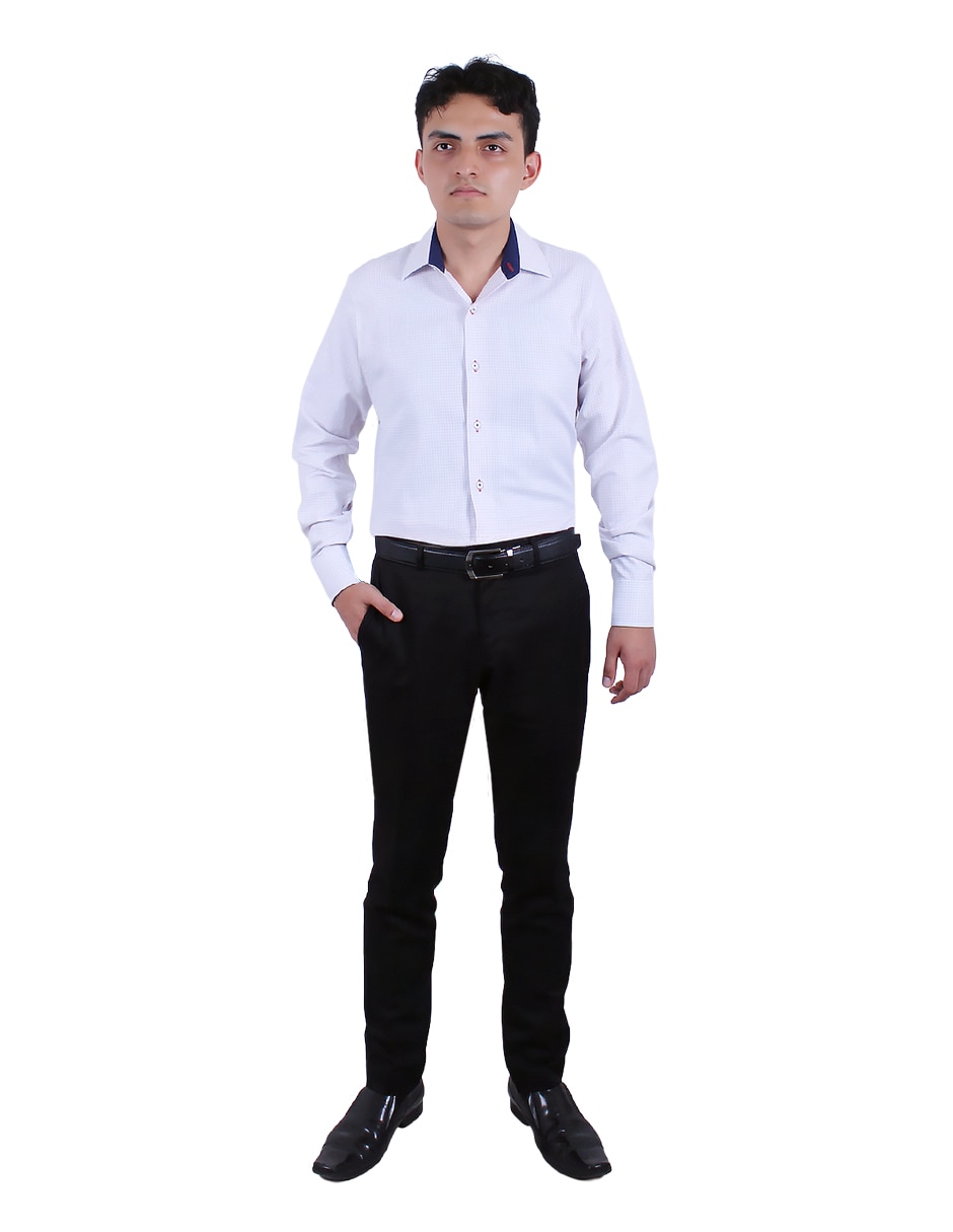 Camisa formal manga larga para hombre 2