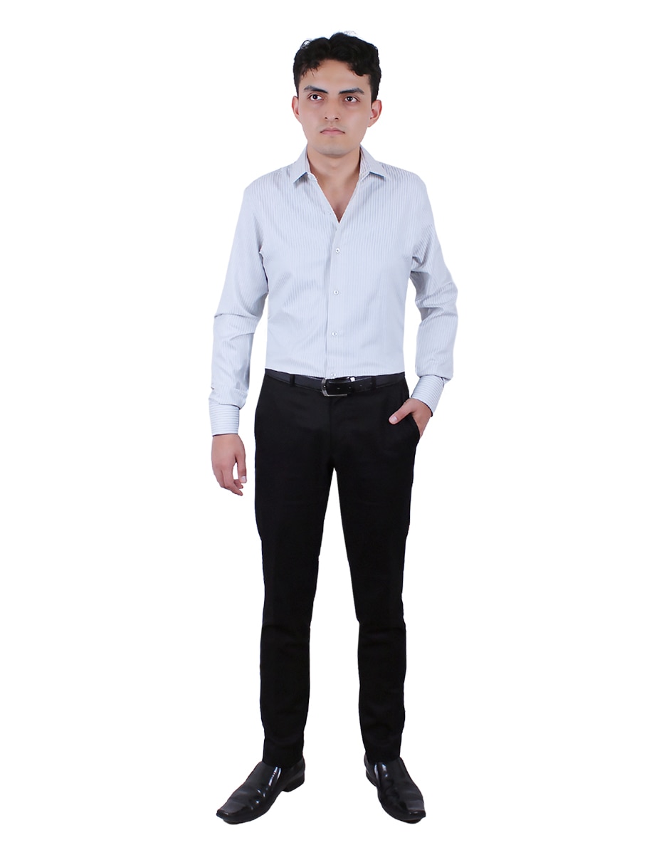Camisa formal manga larga para hombre