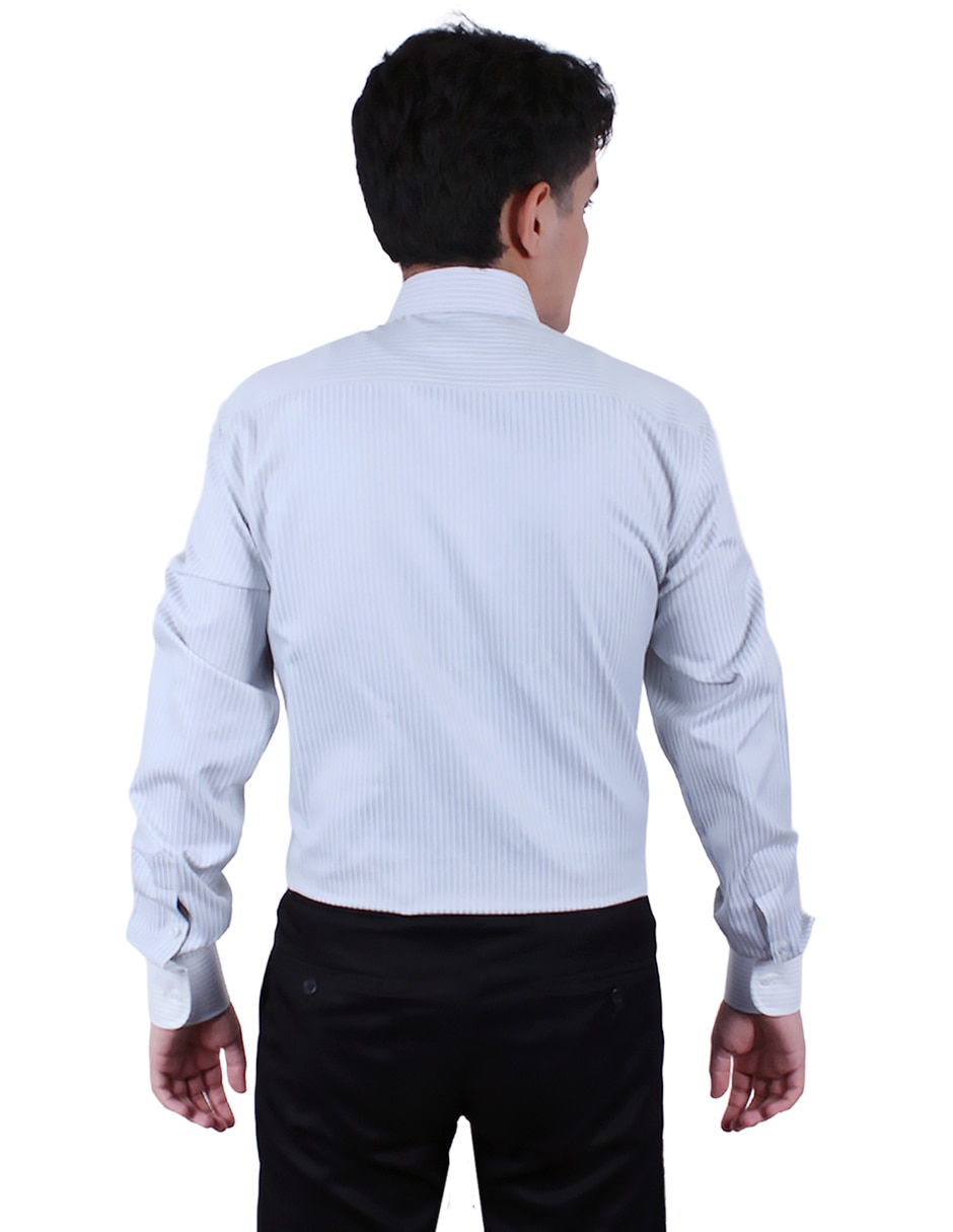 Camisa formal manga larga para hombre 4