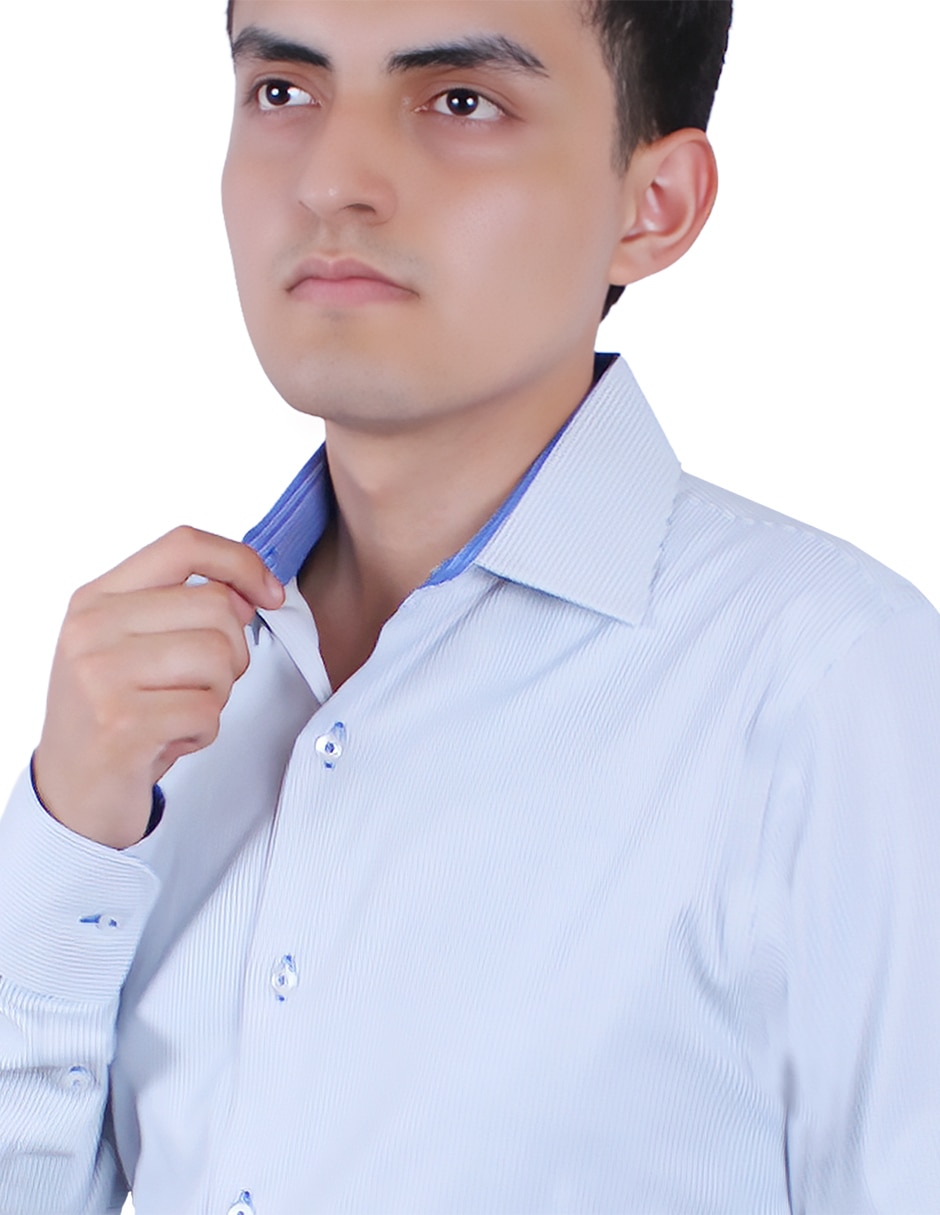 Camisa formal manga larga para hombre 3
