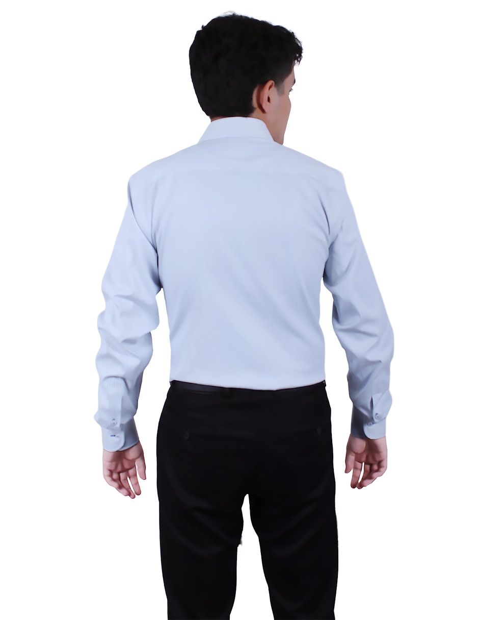 Camisa formal manga larga para hombre 4