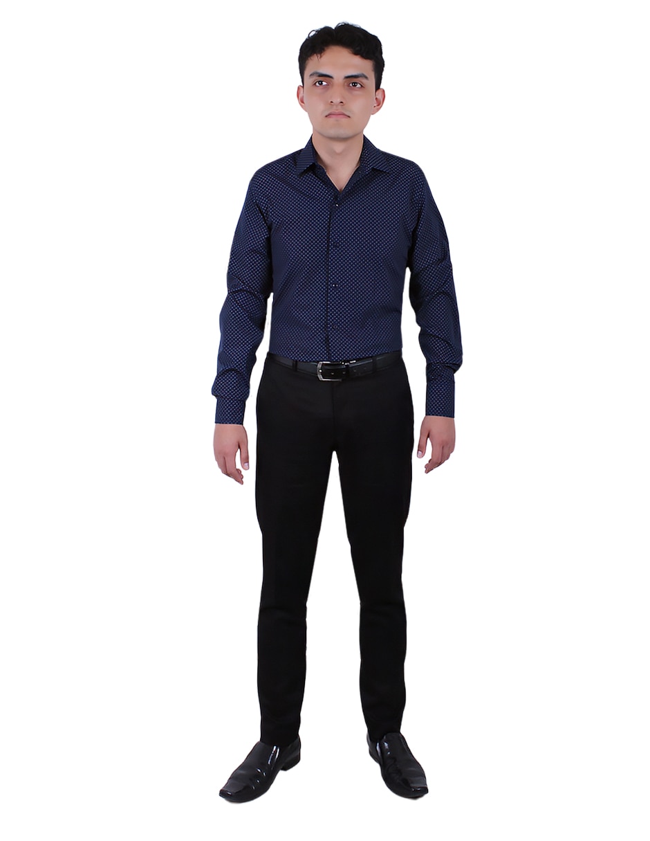 Camisa formal manga larga para hombre 2