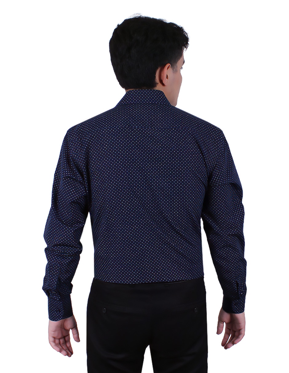Camisa formal manga larga para hombre 4