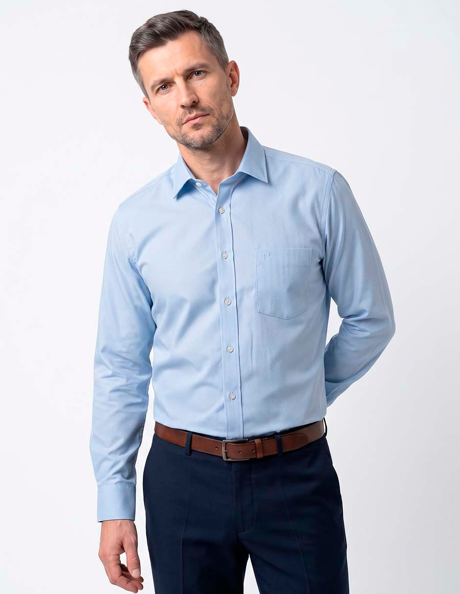 Camisa de vestir manga larga para hombre