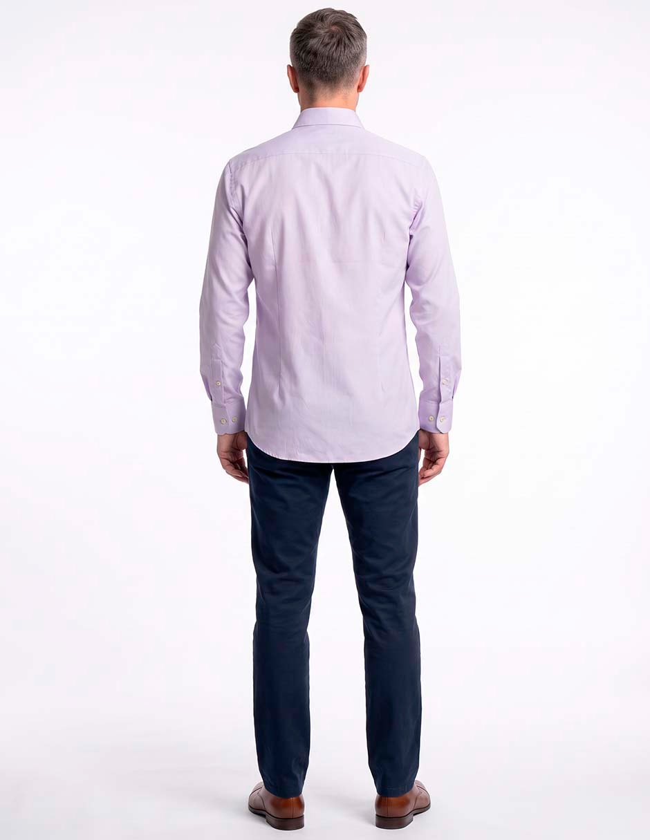 Camisa formal manga larga para hombre 4