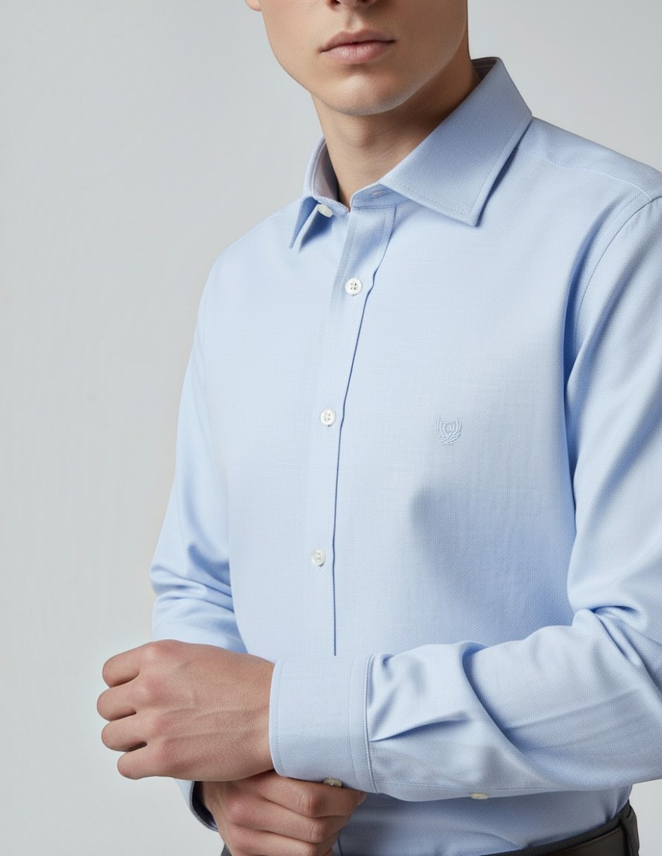 Camisa formal manga larga para hombre 3