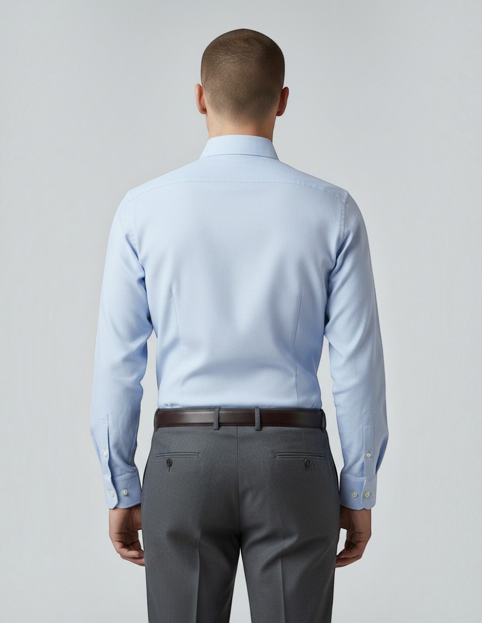 Camisa formal manga larga para hombre 4