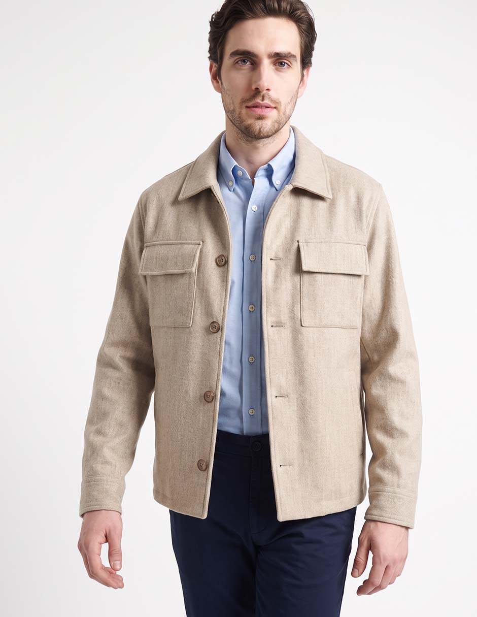 Chamarra casual con bolsillos para hombre Chamarra casual con bolsillos para hombre