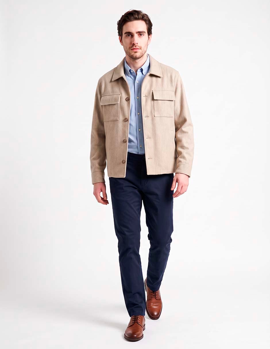 Chamarra casual con bolsillos para hombre 3