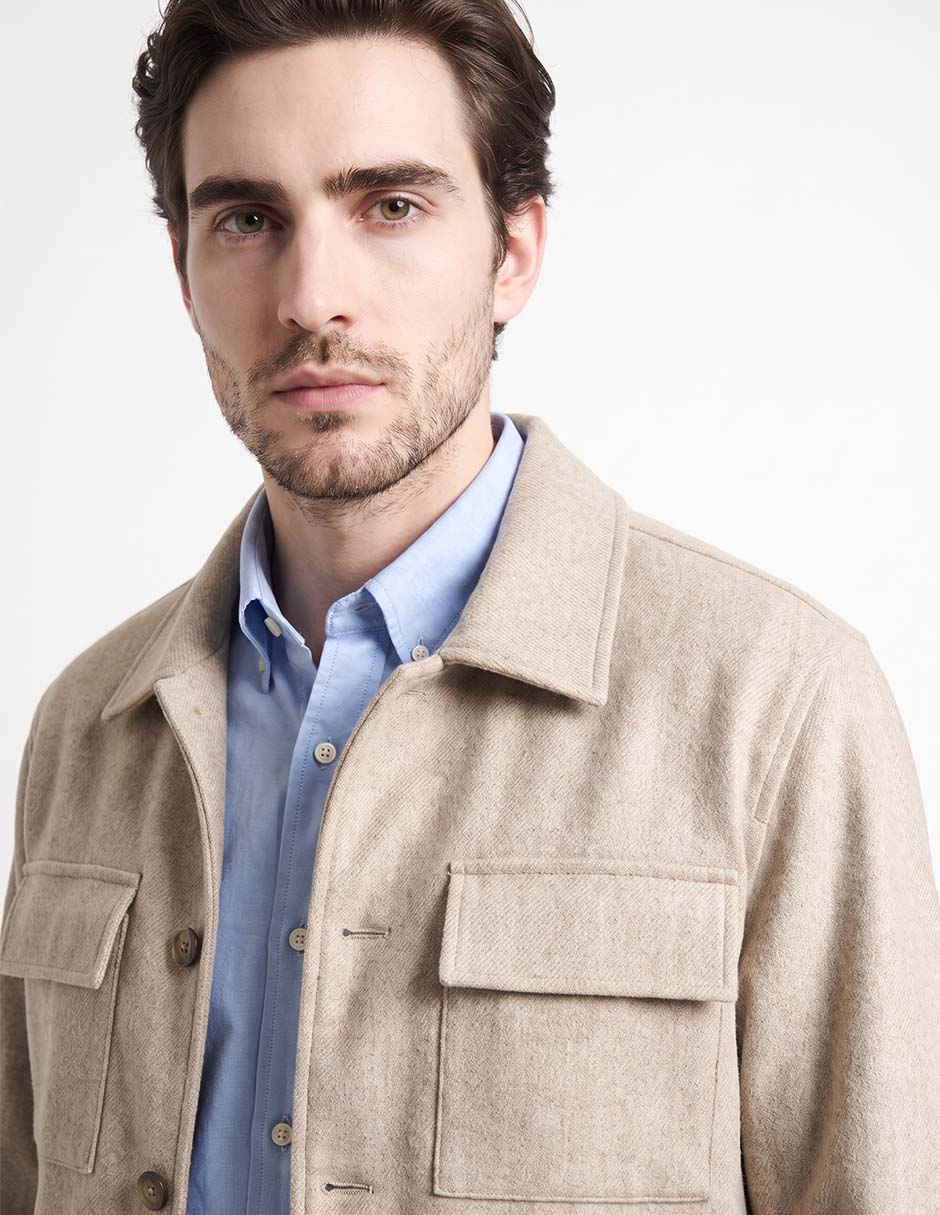 Chamarra casual con bolsillos para hombre 2