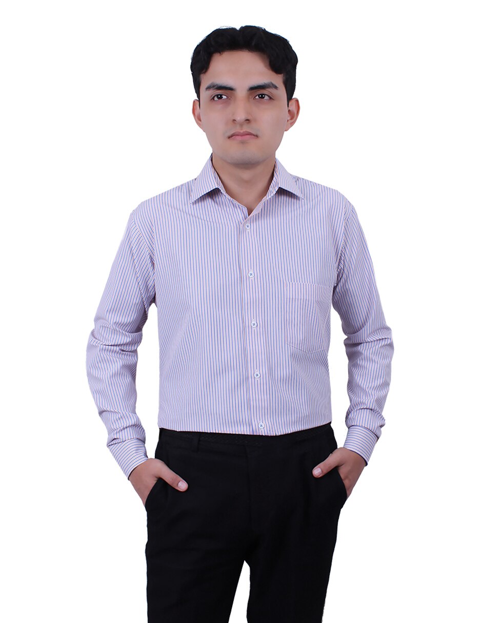 CAMISA Formal No aplica de (si aplica) Poliéster y algodón manga Larga para hombre