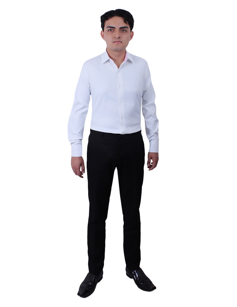 Camisa formal manga larga para hombre 4