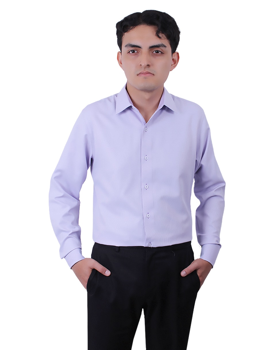 Camisa formal manga larga para hombre