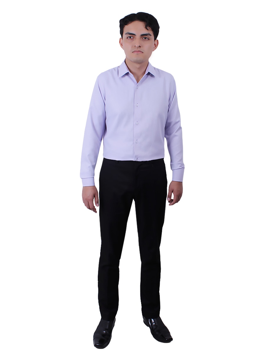 Camisa formal manga larga para hombre 4
