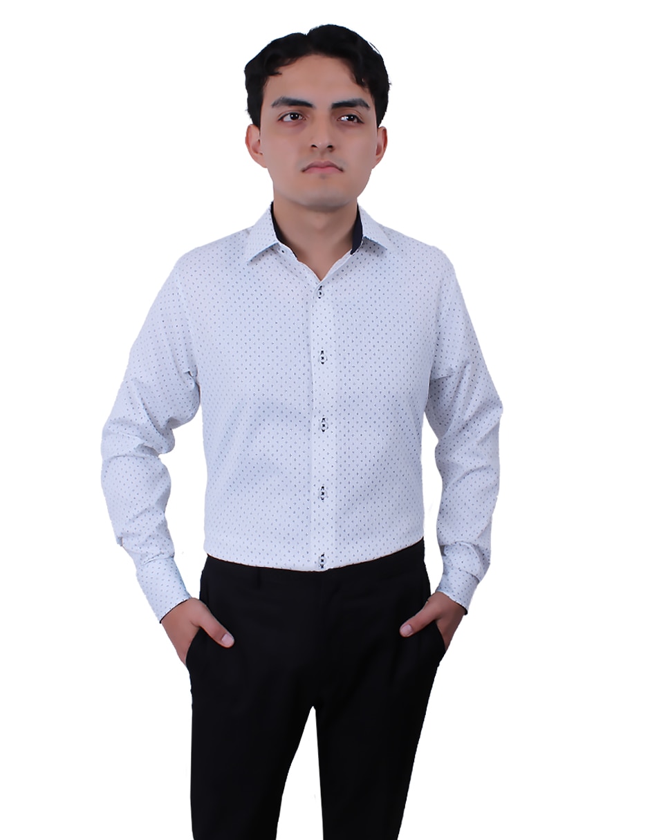 Camisa formal manga larga para hombre