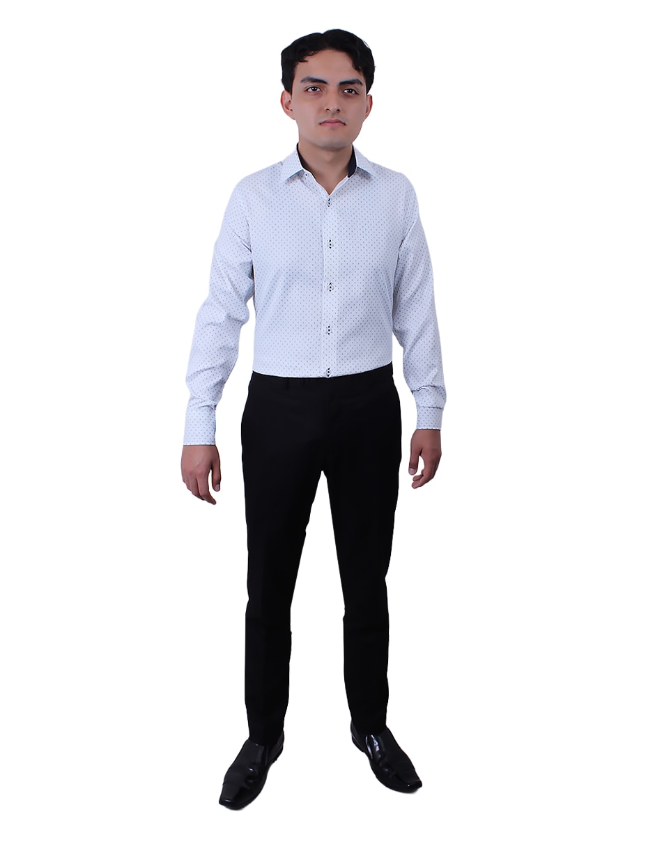 Camisa formal manga larga para hombre