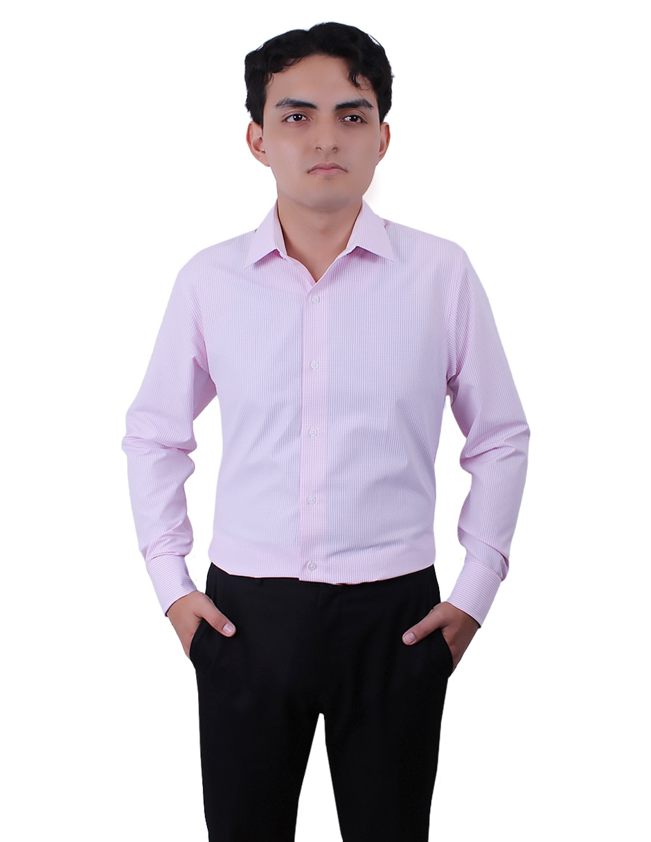 Camisa formal manga larga para hombre